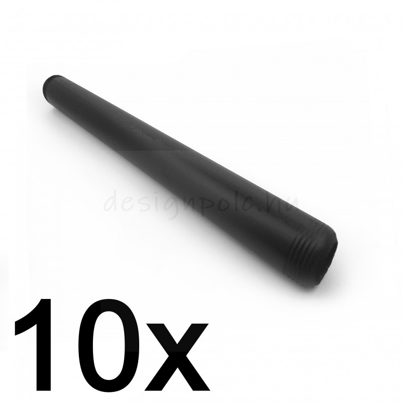 10DB MENETES VÉGŰ CSŐ 25 CM 3/4 COL FEKETE D:25MM CSÖVEK POLCHOZ