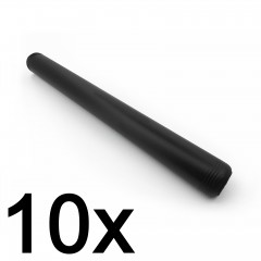 10DB MENETES VÉGŰ CSŐ 30 CM 3/4 COL FEKETE D:25MM CSÖVEK POLCHOZ